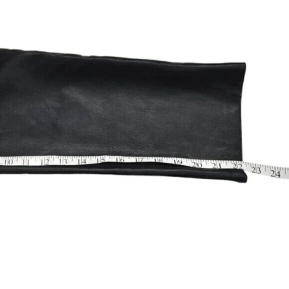 Aritzia Wildred The Melina Cropped Pant Vegan Leather Black Size 0 - Picture 11 of 12